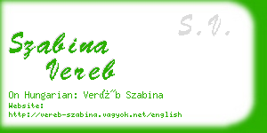 szabina vereb business card